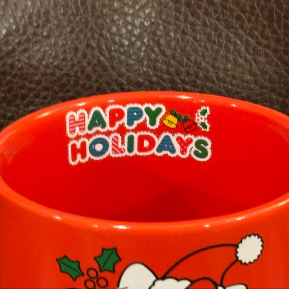 Happy Holidays Hello Kitty 16oz Christmas Mug - Stocking Santa Candy Wreath - Picture 3 of 11